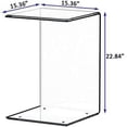 thumbnail image 3 of Glass End Table C Shaped Side Table Clear Tempered Glass Snack Table Modern Nightstand Bedside Table for Living Room, Bedroom, Office, Bathroom, 3 of 6