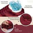 thumbnail image 2 of Bench Cushions for Indoor Furniture 42x16 in Velvet Kitchen Dining Piano Window Seat Cushion, Tufted Patio Porch Swing Thicken Bench Pad Memory Foam for Christmas Decor(Dark Red), 2 of 12