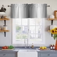 thumbnail image 4 of 2 Panels Gray White Ombre Valance for Windows, Abstract Art Modern Grey Gradient Light Filtering Kitchen Curtains, Rod Pocket Window Treatment Curtain Valances for Living Room Bedroom, 42"x12", 4 of 9