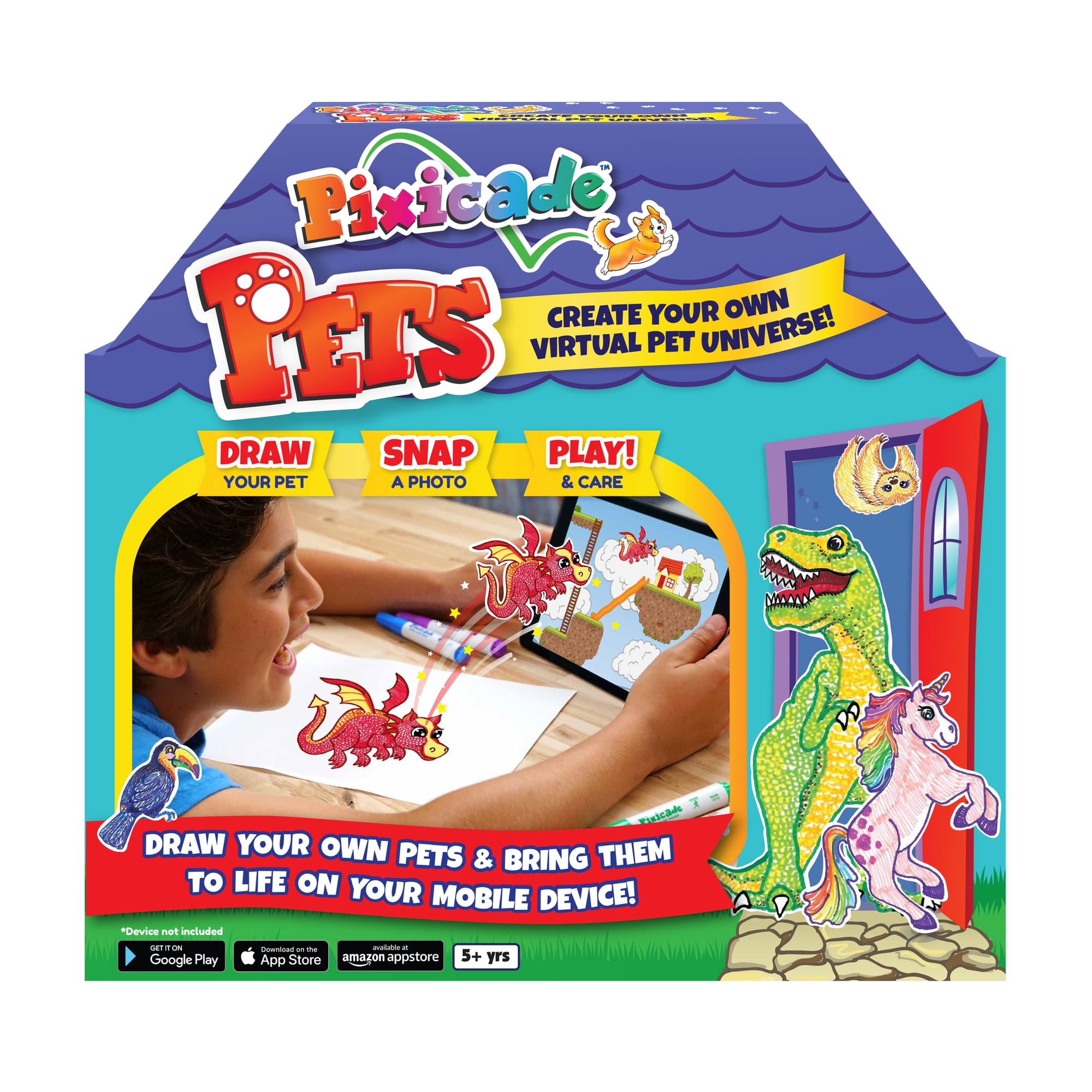 Pixicade Pets: Create Your Own Virtual Pet Universe on Your Mobile Device or Tablet, for Ages 6-12+