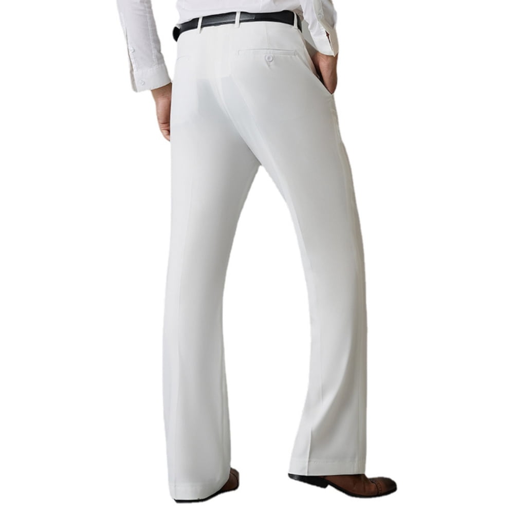 CHROES® Men's Classic Corduroy Bell Bottom Flares Jeans Stretchy 60s 70s  Bootcut Pants Trousers |White |35 : Amazon.in: Clothing & Accessories