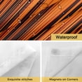 thumbnail image 4 of No Hook Shower Curtains with Snap-in Liner Set, Burnt Orange Black Ombre Waterproof Hotel Style Bathroom Shower Curtain, Modern Abstract Striped Gradient Breathable Mesh Top Bath Curtains 72''x78'', 4 of 9