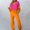 Orange, variant on Amzcrzy Workout Sets for Women Women Sports Sweat Set Sweatsuit Fleece 2 Piece Joggers Tracksuit Sweatshirt Sweatpants Sets Track Suits for Women Set Womens Sweatsuits Sweat Suits for Womens 2 Piece