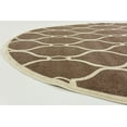 thumbnail image 2 of Unique Loom Trellis Collection Area Rug - Seattle (8' Round Brown/Beige), 2 of 8