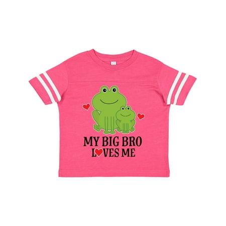 

Inktastic My Big Bro Loves Me Little Brother Frog Gift Toddler Boy Girl T-Shirt