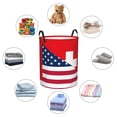 thumbnail image 3 of Lsque USA Switzerland pattern Laundry Hamper Basket, Tall Woven Rope Hamper Basket for Clothes, Lightweight Storage Basket, Collapsible Waterproof-Medium, 3 of 8