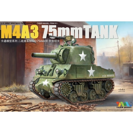 Tiger Model 511 ARMY M4A3 75mm medium tank Plastic model