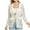 White, variant on OGLCCG Women's Floral Lace Jacket Mesh One Button Lapel Neck Long Sleeve Elegant Jacket Blazer Casual Fashion Slim Fit Jacket