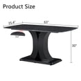 thumbnail image 5 of Sumdeal 63" Morden Faux Marble Dining Room Table,Big Kitchen Dining Table for 6-8 with MDF Base,Black, 5 of 6