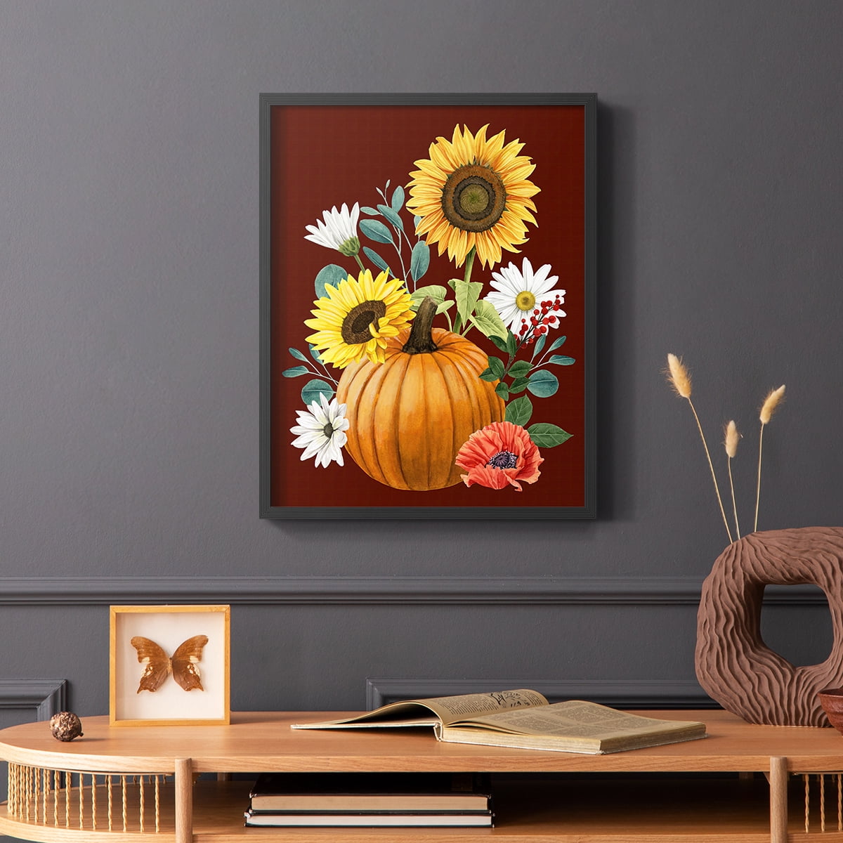 Beautiful Fall I Framed Print in Black Solid Wood Framed Print No Nail Hanging