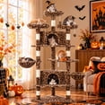 thumbnail image 2 of Merrland 73" Large Cat Tree Tower for Indoor Cats, Fan-Shaped Base Multi-Level Cat Condo with Top Perches, Cat Baskets & Sisal Scratching Posts, Leopard Print, 2 of 6