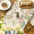 thumbnail image 5 of Camino de mesa de verano con flores y plantas de moda, decoración de mesa de cocina de temporada, decoración interior para fiestas navideñas, 5 of 5
