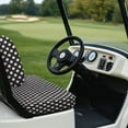 thumbnail image 4 of POLERO Golf Cart Seat Covers for Ezgo Txt Ordinary Seats, Polka Dot Print Universal Front Seat Cover Set for Golf Cart Accessories All Seasons Breathable Washable, 4 of 8
