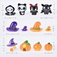 thumbnail image 6 of Opvise Halloween Ornament Exquisite Increase Atmosphere Smooth Surface Small Size Durable Decorative Anti-crack Different Shapes Pumpkin Halloween Keyring Ornaments M, 6 of 8