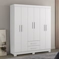 thumbnail image 3 of Ropero Closet 6 Puertas y 2 Cajones NT5130 Blanco/Rosa, 3 of 9