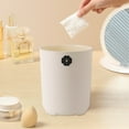 thumbnail image 6 of Small Trash Can with Lid, Mini Trash Can for Bathroom, Office and Bedroom, Small Bathroom Garbage Can with Swing Top, Compact Waste Basket for Desk, Dorm & Home, White - Xuniizn, 6 of 7