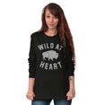 thumbnail image 4 of Wild At Heart Buffalo Inspirational Plus Size Long Sleeve Graphic Tee Shirt Brisco Brands 2X, 4 of 5