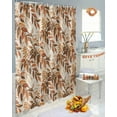 thumbnail image 4 of Fall Shower Curtain Fallen Leaves Bathroom Curtains with Hooks, Waterproof Fabric Orange Autumn Leaf Thanksgiving Bath Shower Curtains Set for Bathroom Bathtubs Decor 72x72 Inch, 4 of 7