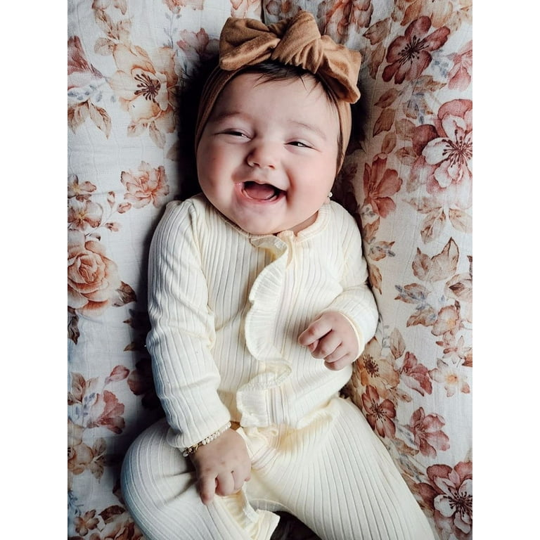Ruffle sleeper baby girl sales