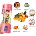 thumbnail image 3 of LDNIO Portable Blender, Mini Personal Smoothie Blender Cordless, USB Rechargeable, Powerful 6 Blades - Travel Blender Cup for Juices, Shakes, and Baby Food, 380ml (Pink), 3 of 9