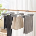 thumbnail image 4 of Plastic Pants Hangers with Adjustable Clips, Non-Slip Skirt Hangers for Closet Organization, Space Saving Design for Trousers and Clothes Drying, 1pcs, 1Pack Gray, 4 of 5