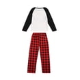 thumbnail image 5 of Seyurigaoka Christmas Family Pajamas Set, Santa Plaid Print Tops+Trouser/Romper, 5 of 9