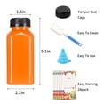 thumbnail image 3 of Tomnk Woo 20pcs 8oz Clear Juice Bottles with Black Tamper-Proof Lids for Juicing, Smoothies, and Drinking, Reusable, 3 of 6