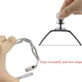 thumbnail image 5 of Elegante soporte para pantalla de lámpara con forma de arpa, construcción en forma de U cromada, superficie pulida de metal de alta calidad, resistente a la corrosión y al óxido, rosca de tornillo de, 5 of 5