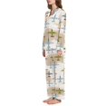 thumbnail image 2 of FORMRS Womens Pajama Set Long Sleeve Top and Pants with Pockets Soft Comfy Lounge Sleepwear, Sizes S-2XL, Colorful Airplanes Pattern, 2 of 7