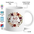 thumbnail image 2 of 40th Birthday Gifts for Women, Funny 40 Year Old Gift Coffee Mug, 1984 40th Birthday Mugs for Her, Mom, Aunt, Wife, Friend, Grandma, Sister, Colleague - 40 Years Loved, 11 oz Tea Cup, 2 of 7