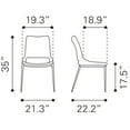 thumbnail image 2 of Ace Dining Chair Black & Silver Dining Chair, Modern Style, Plush and durable faux leather fabric, Plywood, Indoor Dining, 2 of 12