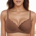 thumbnail image 2 of Everyday Bras for Women Womens Bras Push up No Underwire Bra's for Women Brazier for Women Women Bra Pack Padded Bra No Underwire Womens Bras Push up Front Closure Bras for Women 36c Coffee L, 2 of 5