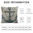 thumbnail image 6 of Acheng Throw Pillow Cover Nautical Theme Vintage Navigation Pattern Anchor Ocean Theme Marine Throw Pillow Covers for Couch Sofa Home Decor,2 Pcs White, 6 of 6
