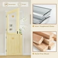 thumbnail image 7 of 30" x 80" Qucik Assemble Jamb, Not Prehung, 1-Lite Split Dutch Door Unfinished Solid Pine Wood Clear Glass Slab Doors Half Interior Door, 7 of 7