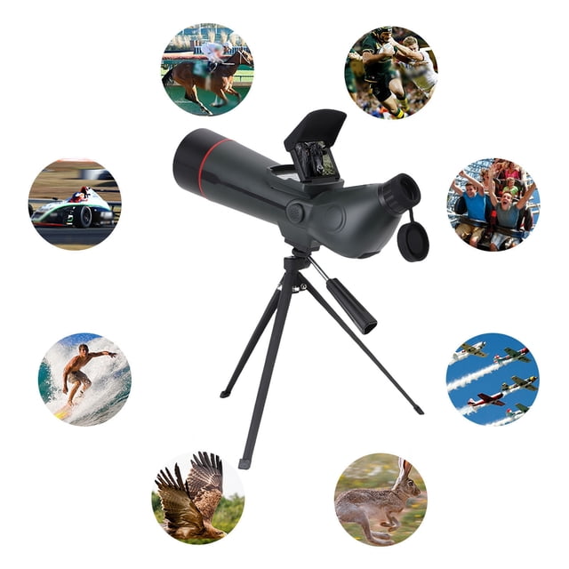 Telescopio Terrestre, Telescopio Spotter Con Zoom Digital 18x, Vidrio óptico De Plástico, Recubrimiento Multicapa, Pantalla Doble Para Visualización De Vida Silvestre
