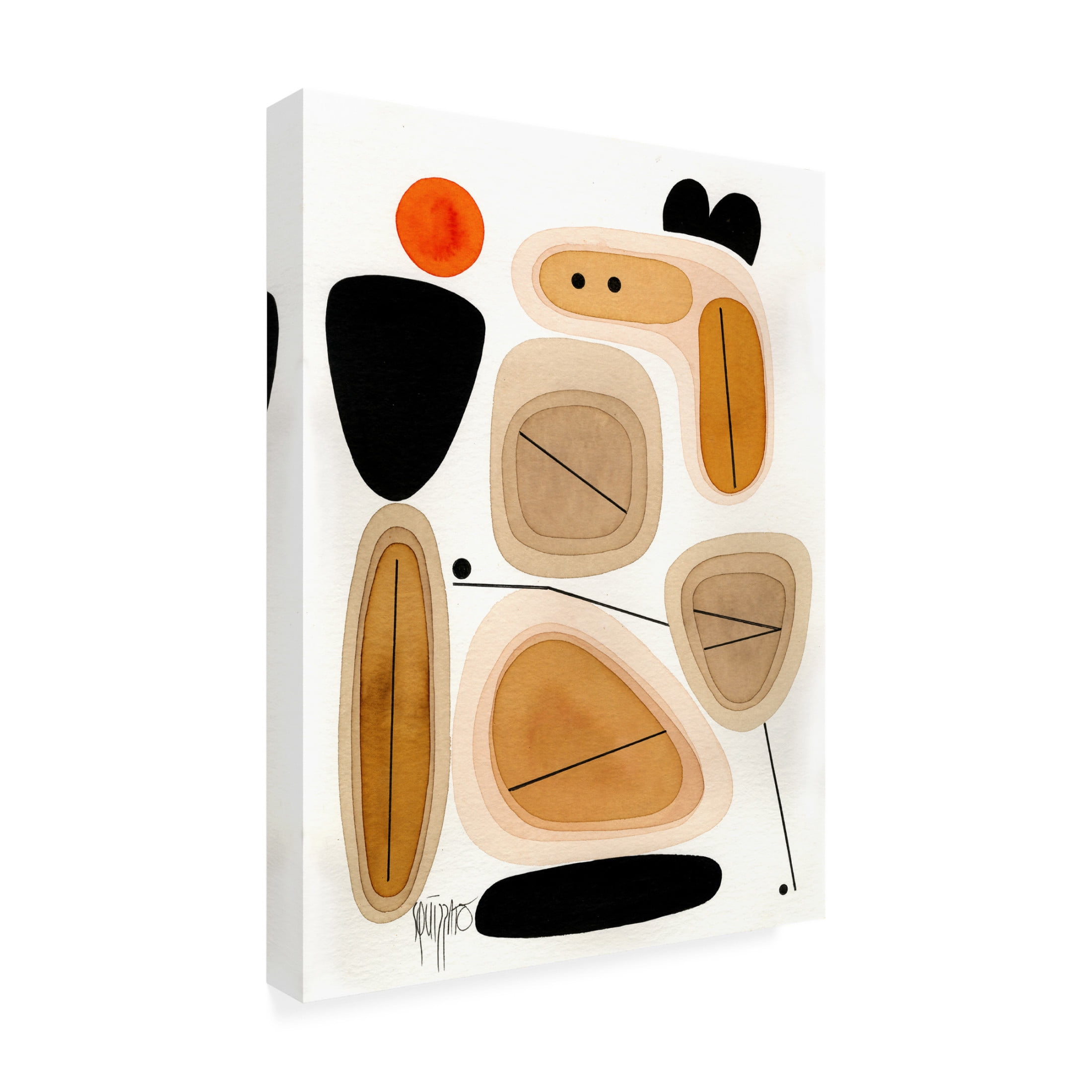 Canvas Wall Art - Antony Squizzato 'Giant Step' Wall Art for Living Room, Bedroom, or Office Décor by Trademark Fine Art - 35 x 47 Inches