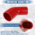 thumbnail image 3 of Unique Bargains 45 Degree 2.5 Inch to 3 Inch ID 4Ply Elbow Reducer Silicone Hose Coupler Intercooler Tube Red 63-76mm, 3 of 6