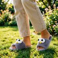 thumbnail image 5 of Iyufng Women's Cute 3D Big Eye Cartoon Fuzzy Plush Slippers Soft Fluffy Open Toe Casual Indoor House Slide Sandals, 5 of 7