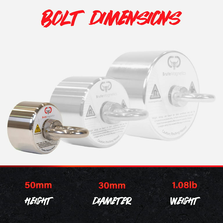 Brute Magnetics, Bolt 360 800 lb Magnet Fishing Bundle 