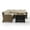 Weathered Brown/Sand, variant on Bradenton 3Pc Outdoor Wicker Conversation Set W/Fire Table Weathered Brown/Sand - Loveseat, Armchair, & Tucson Fire Table