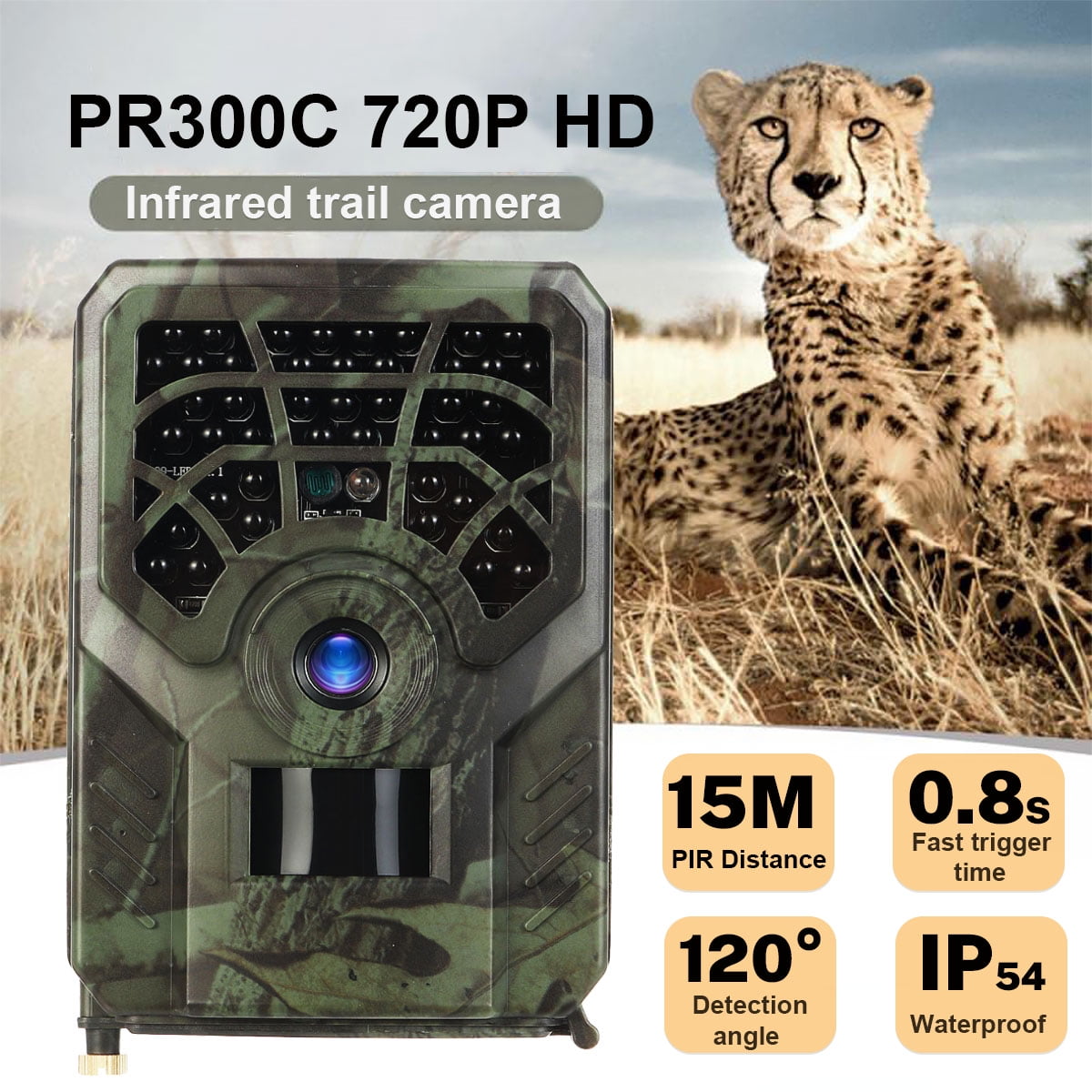 12MP 720P HD Hunting Camera Wildlife Scouting Trail Cam with Infrared Night 