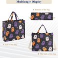 thumbnail image 6 of FORMRS Womens Corduroy Tote Bag Crossbody Shoulder Handbag with Pocket, Orange Halloween Ghosts, 6 of 7