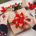 thumbnail image 5 of Poinsettia Artificial Flowers, Velvet Glitter Christmas Flower Ornament, Realistic 3-Layer Petal Floral Decoration for Xmas Tree Wreath Garland Holiday Home Decor, 5 of 8
