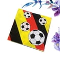 thumbnail image 4 of Servilletas de papel coloridas con estampado de fútbol para restaurante, 4 of 5