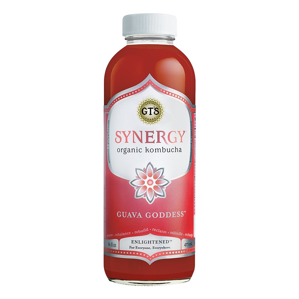 GT's Synergy Organic Kombucha Guava Goddess, 16 fl oz