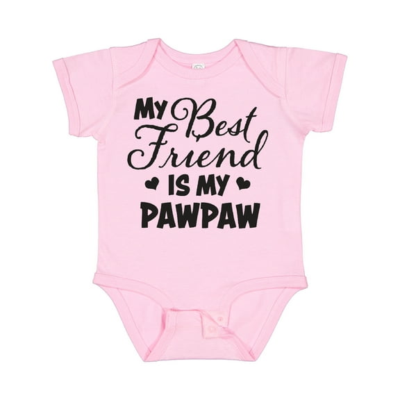 Inktastic My Best Friend is My Pawpaw with Hearts Boys or Girls Baby Bodysuit