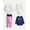 Egret Multi, variant on Baby Girls Mix and Match Outfit Set, 4 Piece, Sizes 0-24 Months