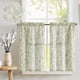 thumbnail image 1 of Cortinas jinchan estampadas florales para cocina, 2 paneles de lino de 36 cm, color verde, 1 of 8