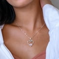 thumbnail image 2 of Beautlace 18K White Gold Plated Heart Rose Birthstone Necklace for Women,Crystal Pendant Jewelry Gift for Wife Mom Girlfriend,Birthday Valentine’s Day Mother’s Day Gift, 2 of 10