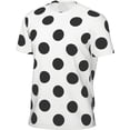 thumbnail image 3 of Bibifish Mens T-Shirt Graphic Polka Dot Print Crew Neck Short Sleeve Tshirts Minimalist Casual Daily Wear Tee, 3 of 3